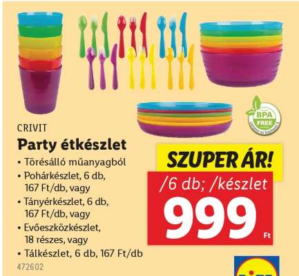 Party étkészlet