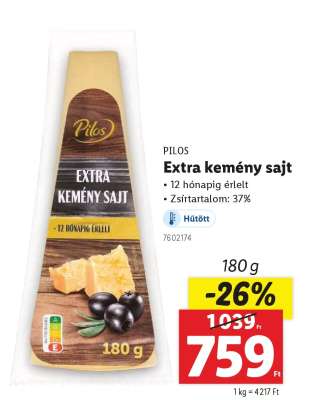 Pilos Extra Kemény Sajt