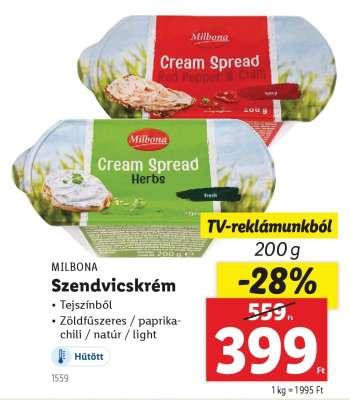 MILBONA Szendvicskrém