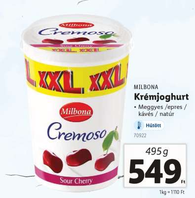 MILBONA Krémjoghurt