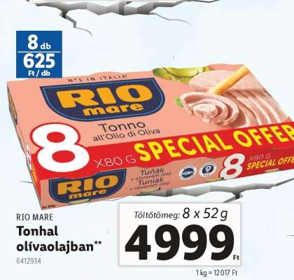 RIO MARE Tonhal olívaolajban