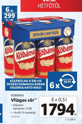 KŐBÁNYAI Világos sör*