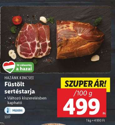 Füstölt sertéstarja