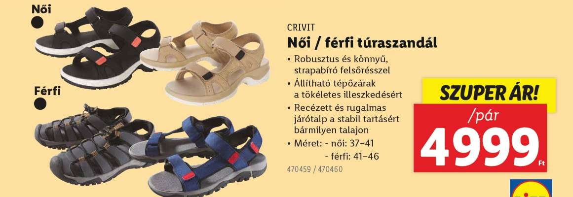 CRIVIT Női / férfi túraszandál