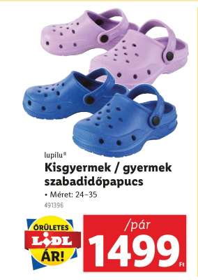 Kisgyermek / gyermek szabadidőpapucs