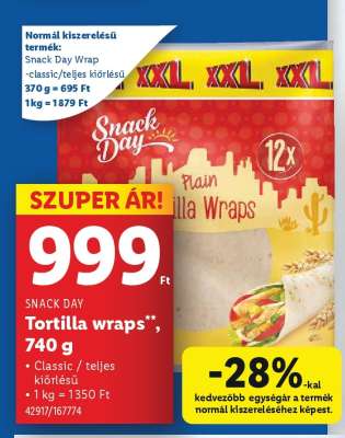Snack Day Tortilla wraps