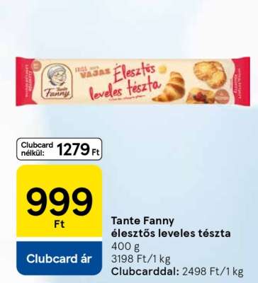 Tante Fanny élesztős leveles tészta