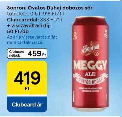 Soproni Óvatos Duhaj dobozos sör