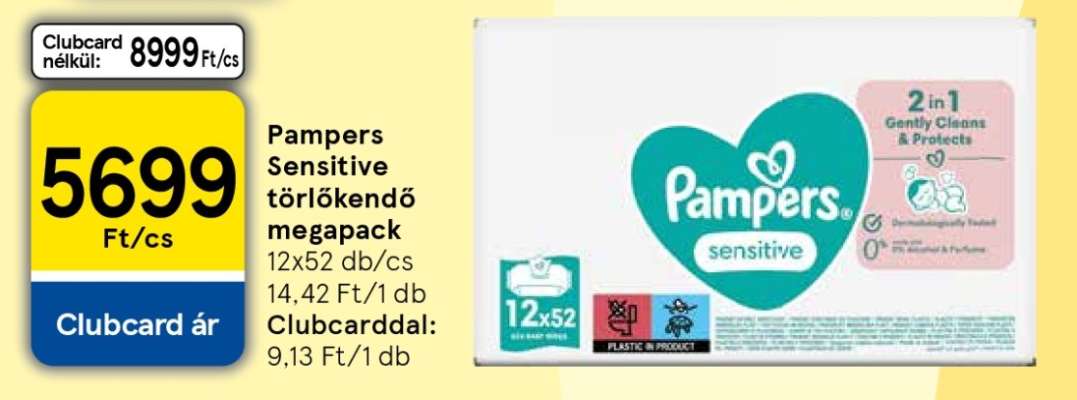 Pampers Sensitive törlőkendő megapack