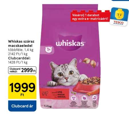 Whiskas száraz macskaeledel