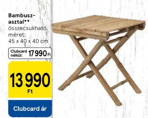 Bambusz asztal