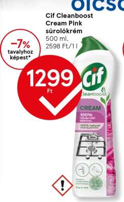 CIF Cleanboost Cream Pink súrolókrém