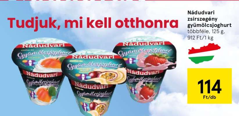 Nádudvari zsírszegény gyümölcsjoghurt
