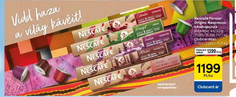 Nescafé Farmer Origins Nespresso kávékapszula