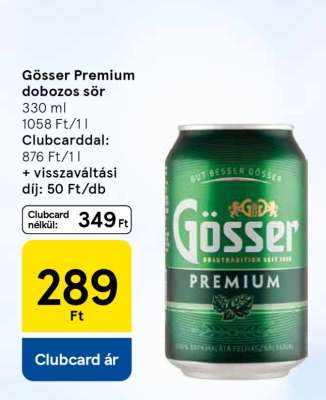 Gösser Premium Dobozos Sör