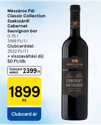Mészáros Pál Classic Collection Szekszárdi Cabernet Sauvignon bor