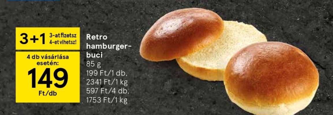 Retro hamburger-buci