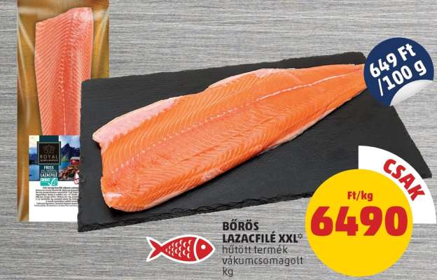 Bőrös Lazacfilé XXL