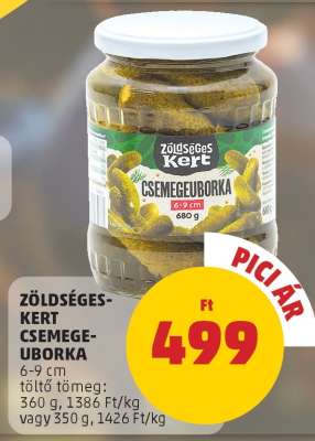 Zöldséges Kert Csemegeuborka