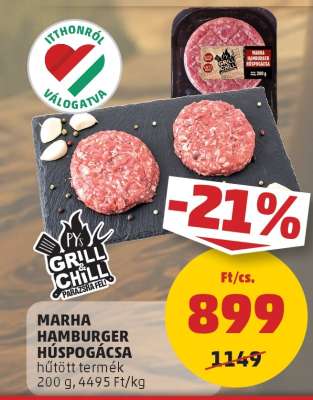 Marha Hamburger Húspogácsa