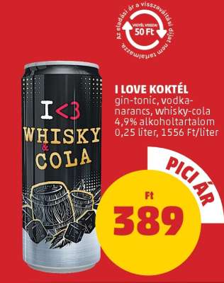 I Love Koktél Whisky & Cola