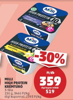 Milli High Protein krémtúró