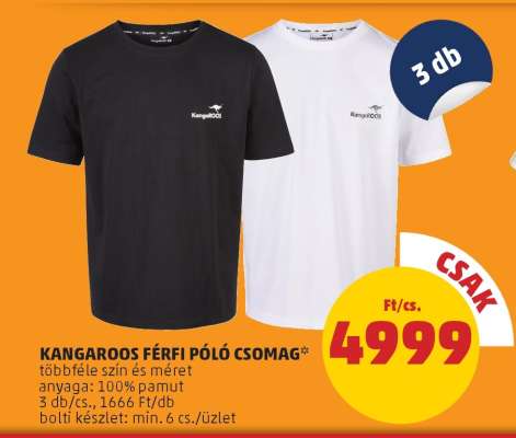 KANGAROOS FÉRFI PÓLÓ CSOMAG