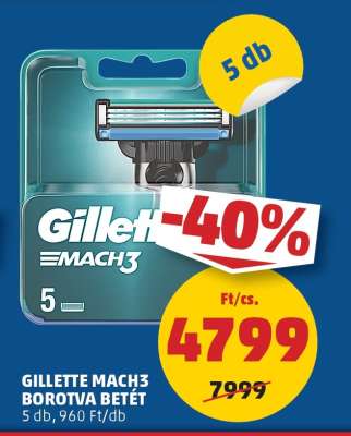 GILLETTE MACH3 BOROTVA BETÉT