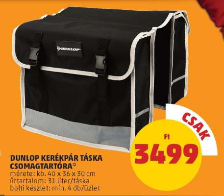 DUNLOP KERÉKPÁR TÁSKA CSOMAGTARTÓRA