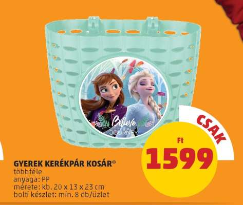 Gyerek Kerékpár Kosár