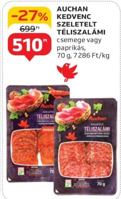 Auchan Kedvenc Szeletelt Téliszalámi