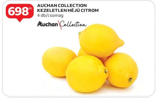 AUCHAN COLLECTION KEZELETLEN HÉJÚ CITROM