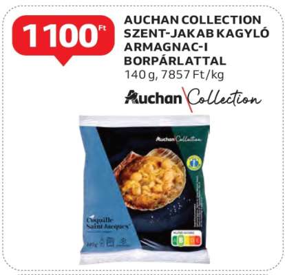 AUCHAN COLLECTION SZENT-JAKAB KAGYLÓ ARMAGNAC-I BORPÁRLATTAL
