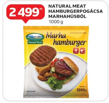 Natural Meat Hamburgerpogácsa Marhahúsból