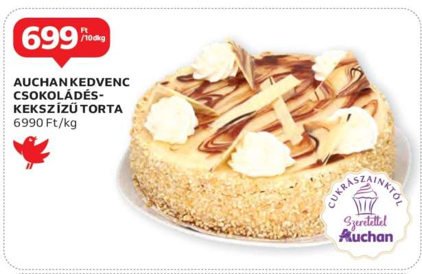 Auchan Kedvenc Csokoládés-Kekszízű Torta
