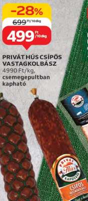 PRIVÁT HÚS CSÍPŐS VASTAGKOLBÁSZ