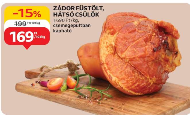 Zádor Füstölt Hátsó Csülök