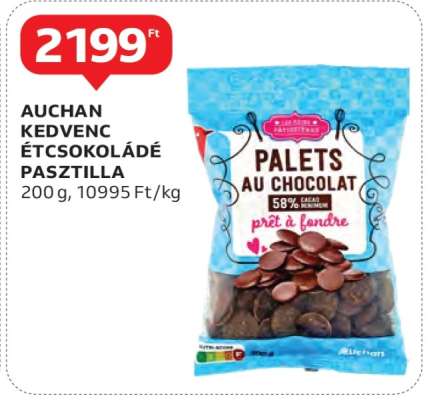 AUCHAN KEDVENC ÉTCSOKOLÁDÉ PASZTILLA