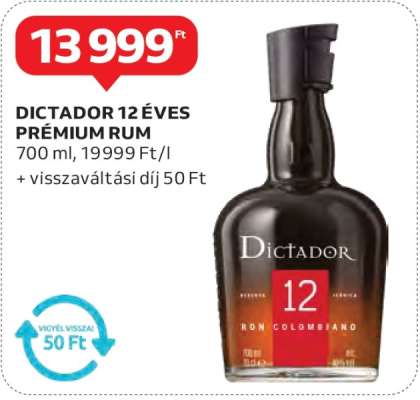 Dictador 12 éves prémium rum