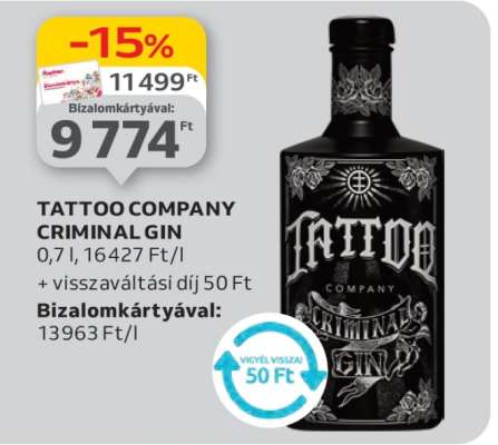 TATTOO COMPANY CRIMINAL GIN