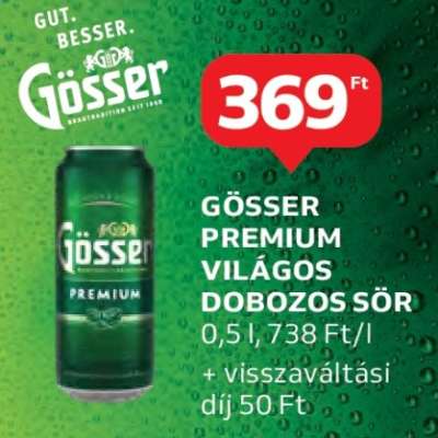 Gösser Premium Világos Dobozos Sör