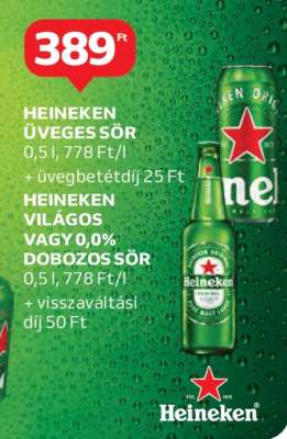 Heineken üveges sör