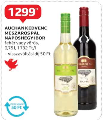 Auchan Kedvenc Mészáros Pál Naposhegyi Bor