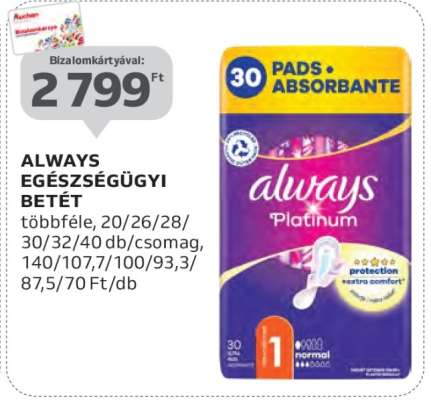 ALWAYS EGÉSZSÉGÜGYI BETÉT
