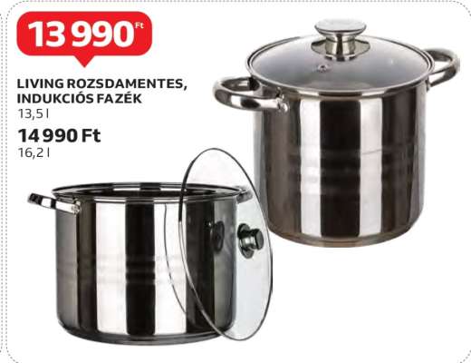 LIVING ROZSDAMENTES, INDUKCIÓS FAZÉK