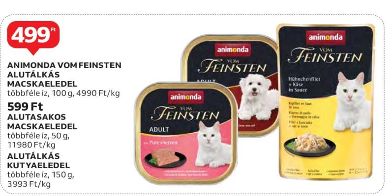 Animonda Vom Feinsten Alutálkás Macskaeledel