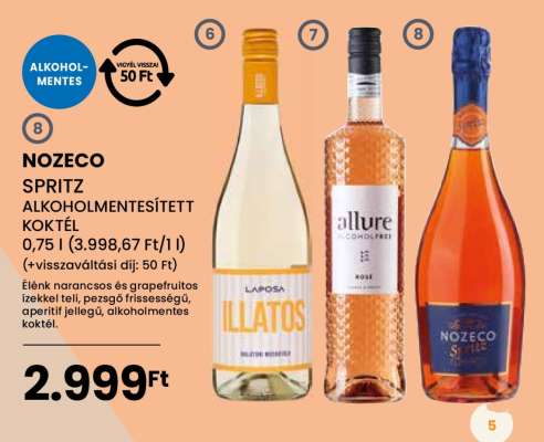 NOZECO SPRITZ ALKOHOLMENTESÍTETT KOKTÉL