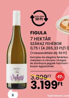 FIGULA 7 HEKTÁR SZÁRAZ FEHÉRBOR