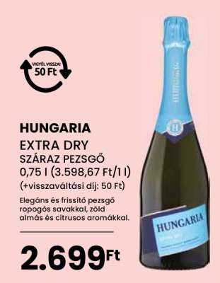 HUNGARIA EXTRA DRY SZÁRAZ PEZSGŐ