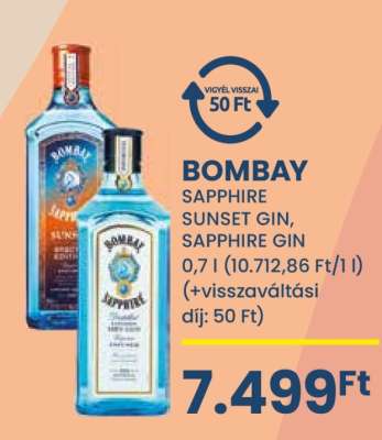 Bombay Sapphire Sunset gin, Sapphire gin